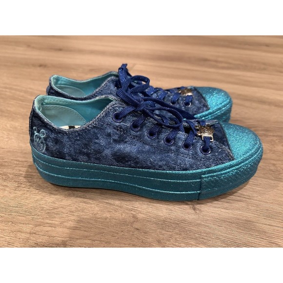 Converse x Miley Cyrus CTAS Platform Ox Lift Velvet Glitter 563721C Size 7.5 - Picture 4 of 9